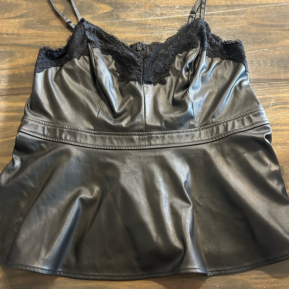 Torrid Pleather/Lace Tank NYE